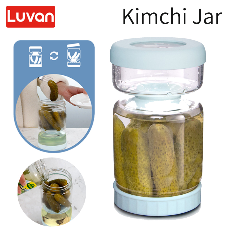 Glass Kimchi Jar Food Bottle Storage Kitchen Organizer - Image 2