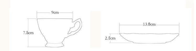 200ML European Style Ceramic Afternoon Teacup Set - Image 3