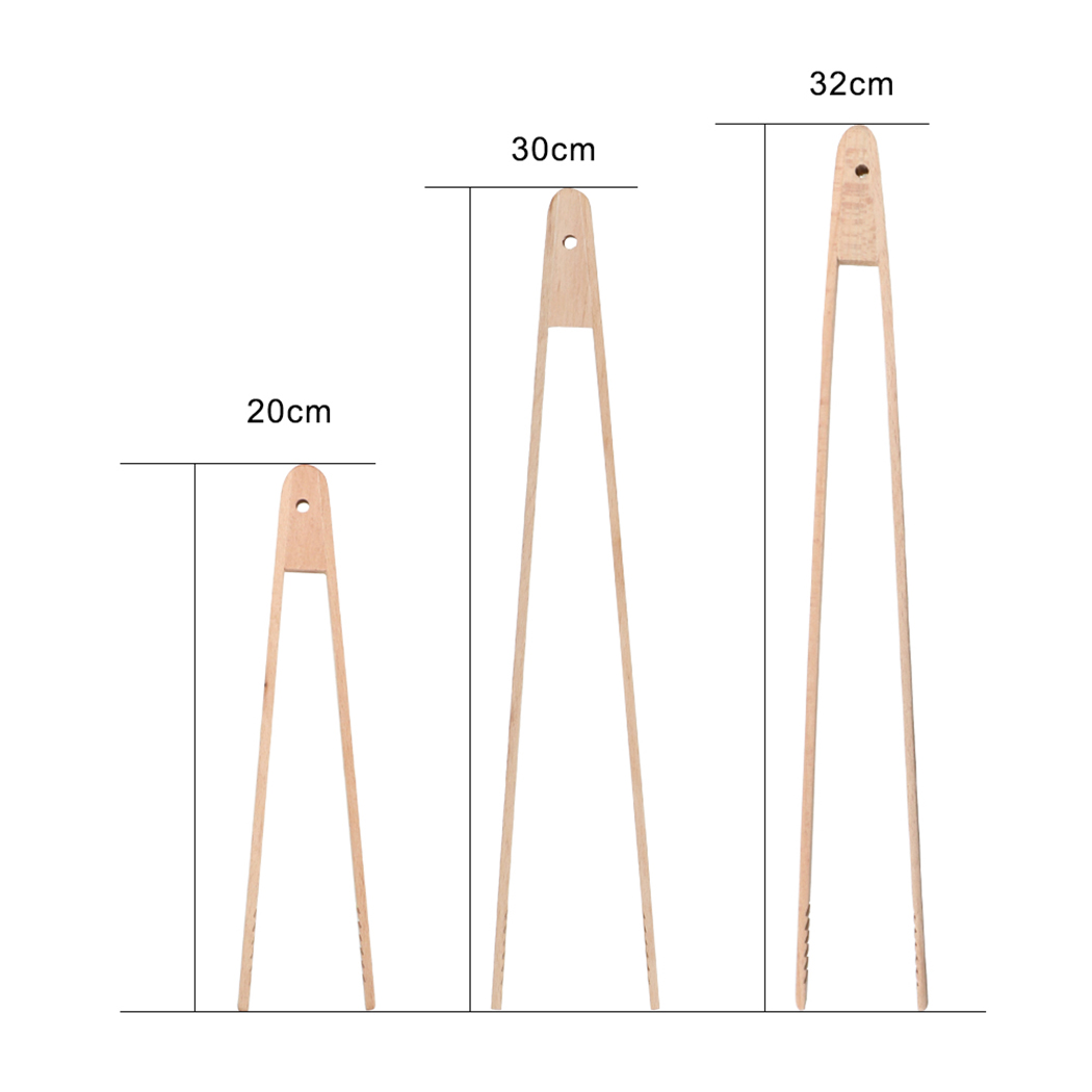 Natural Wood Pastry Clamp Multipurpose Serving Tongs - Image 7