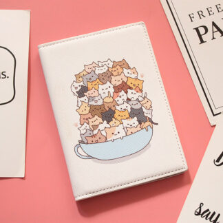Cute Cartoon Passport Cover PU Leather