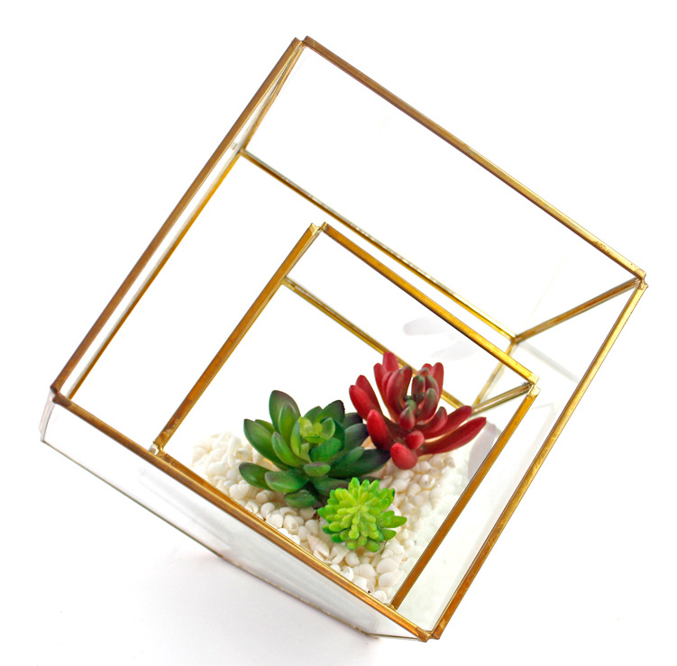 Various Irregular Geometric Glass Terrarium Planter Vase