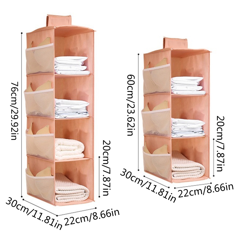 Hanging Closet Organizer and Storage 4-Shelf Shelves Wardrobe Clothes Organize - Image 4