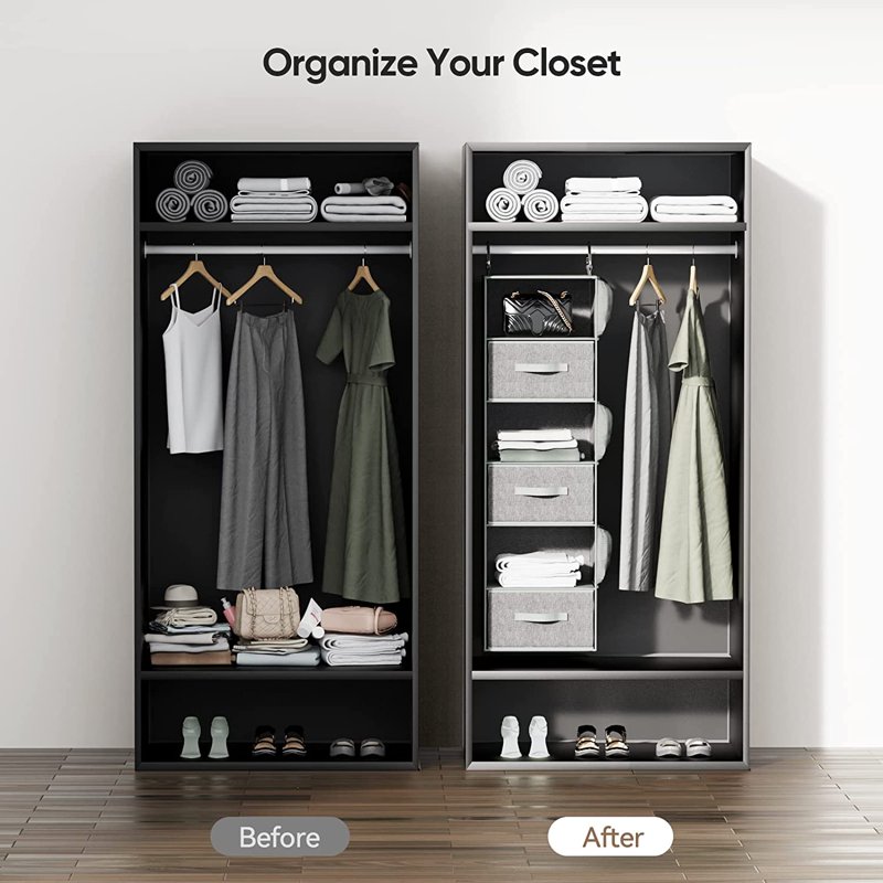 Hanging Shelf Organizer with 3 Removable Drawers - Image 6