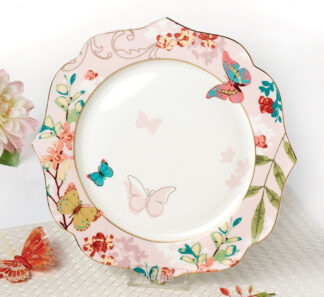 Glazes Party Flora Porcelain Plate for Dining Decor