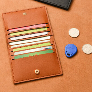 Slim And Compact Dark Brown Card Holder
