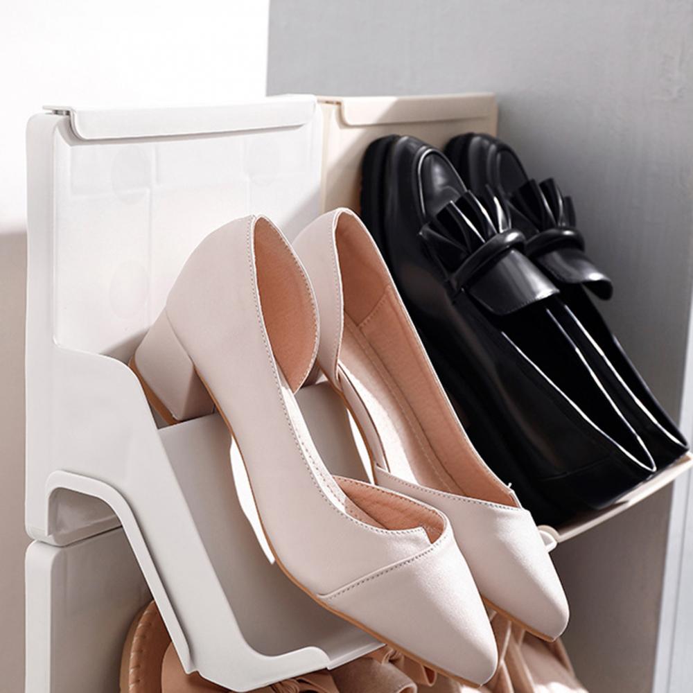 Household Plastic Assemble Shoes Rack Cabinet Stackable Space-saving Holder - Image 6
