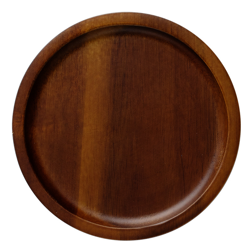 Ins Style Wooden Tray Round Japanese Tea Plate Dinner Plate - Image 6