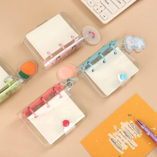 Creative Cute Transparent 3 Ring Mini Loose-Leaf Hand Book