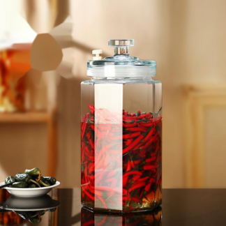 Kitchen Storage Container Pickle Jar Glass Hermetic Food Box