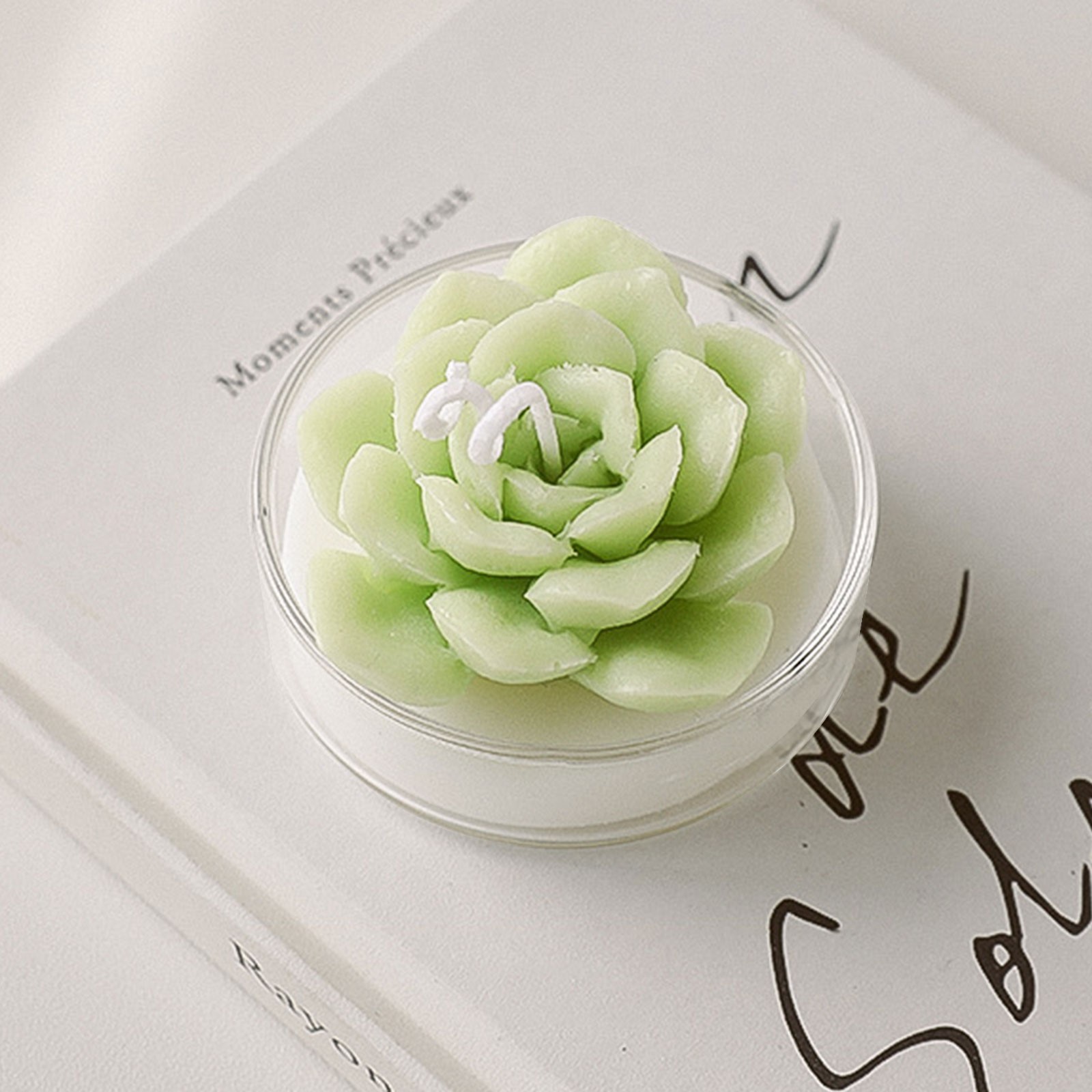 3PCS Handmade Aroma Soy Wax Flower Shaped Scented Candle Jars Set - Image 3