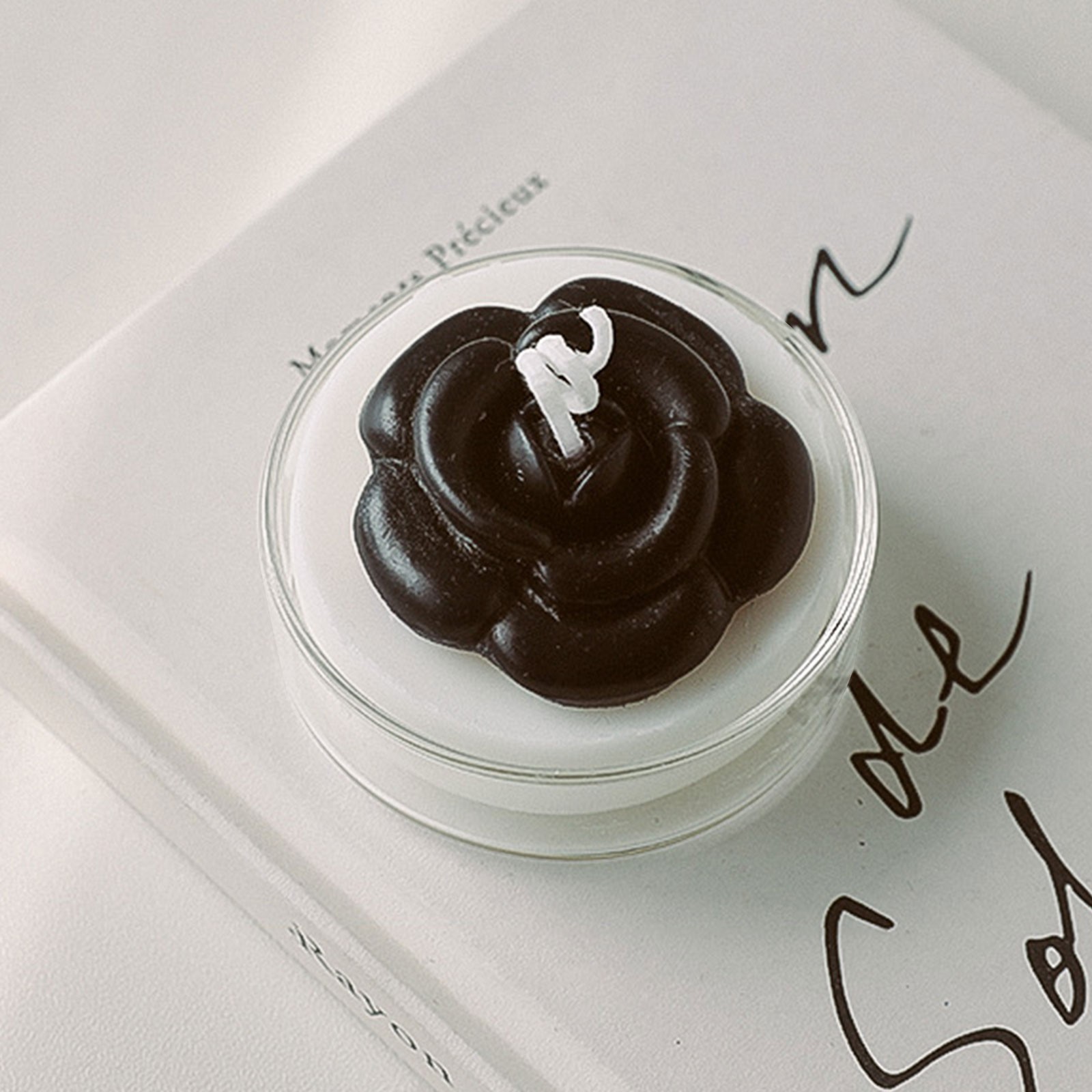 3PCS Handmade Aroma Soy Wax Flower Shaped Scented Candle Jars Set - Image 2