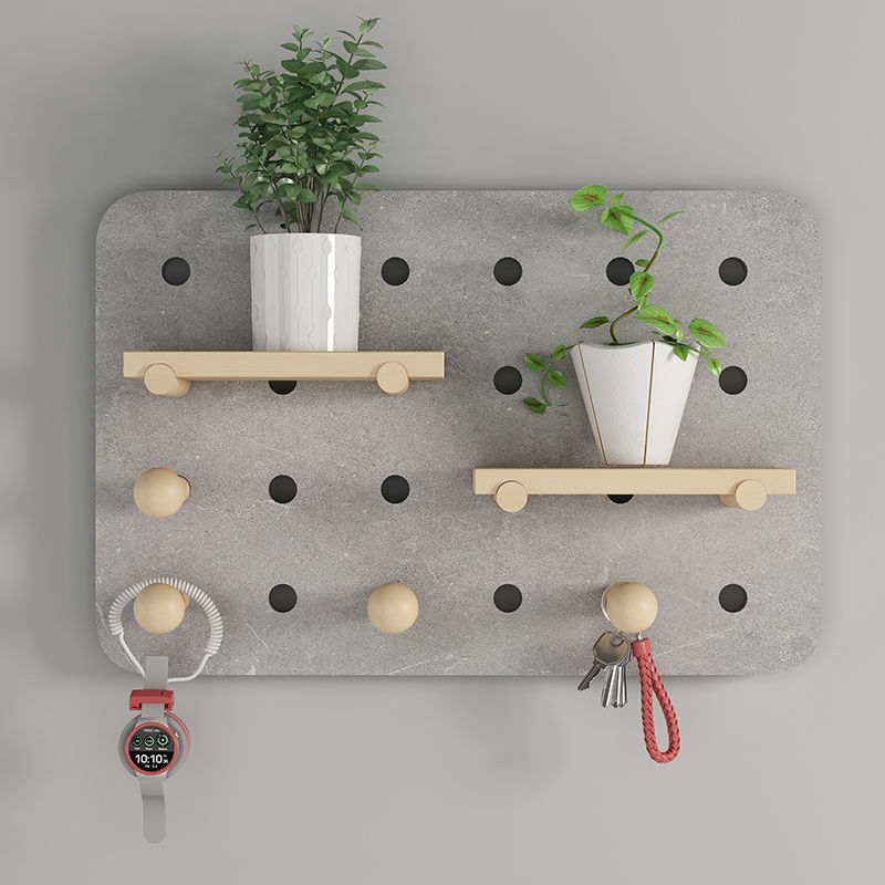 Modern Decorative Boards Electric Box Cover Nordic Wooden Pegboard - Image 2