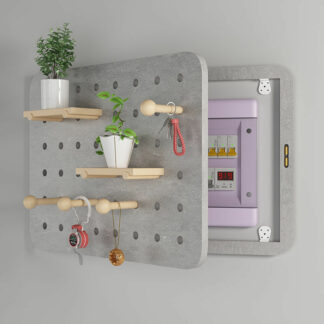 Modern Decorative Boards Electric Box Cover Nordic Wooden Pegboard