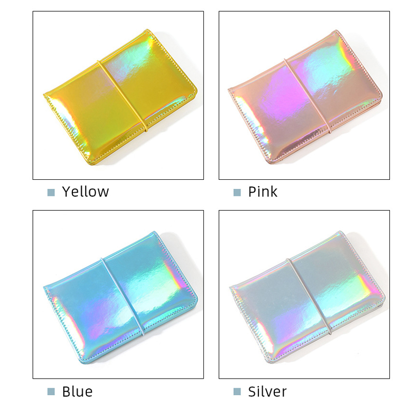 Laser PU Leather Passport Holder Wallet Tickets, Blue - Image 3