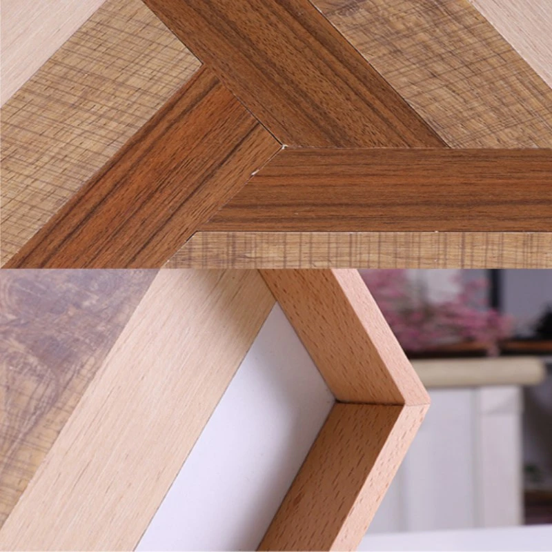 Simple Geometric Hexagonal Wooden Decor Tray Serving Tray - Image 5