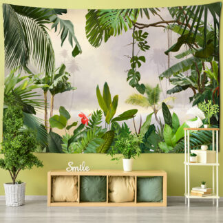 Plantain Leaves Tropical Rainforest Plants Wall Hanging