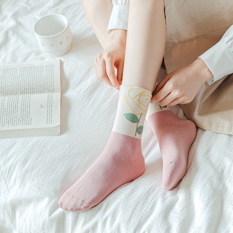 Pink Sweet Girls Lolita Lace Frilly Ruffle Socks - Image 5