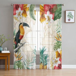 Plant Animal Tropical Voile Curtains