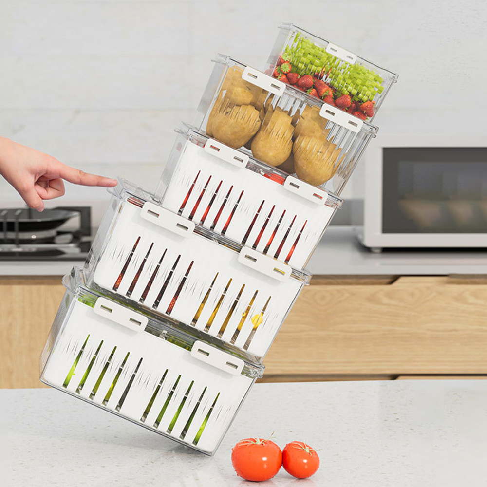 Refrigerator Storage Box Fridge Organizer Fresh Vegetable Fruit Boxes - Image 5