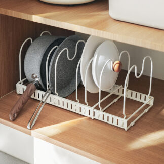 Retractable Countertop Pot Cover Rack Bracket