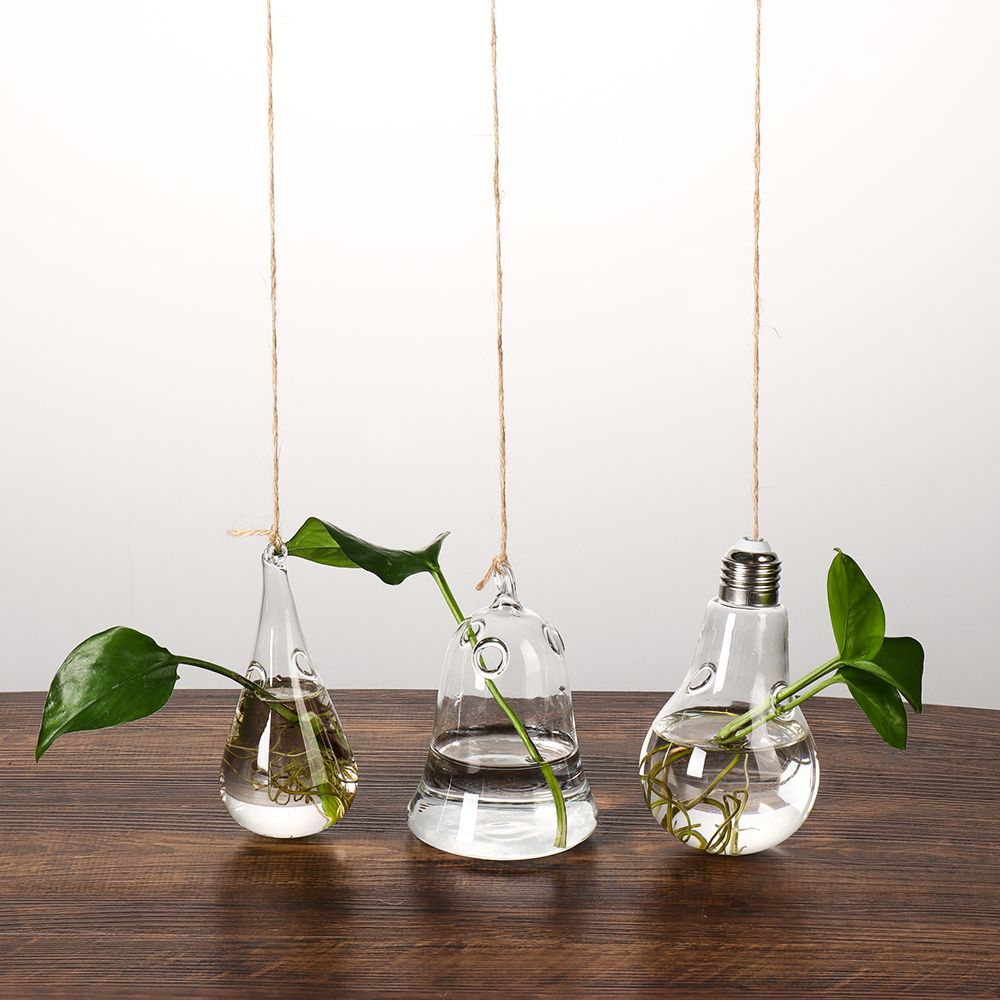 Creative Garden Hanging Glass Ball Vase Hydroponics Flower Plant Pot