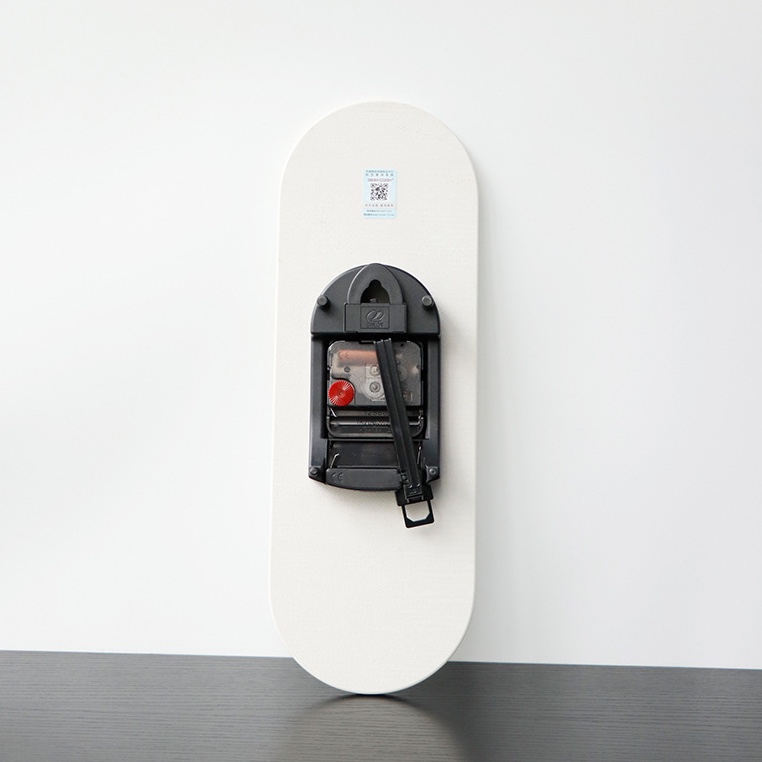 White Modern Design Minimalist Marble Slate Silent Swing Wall Clock - Image 3