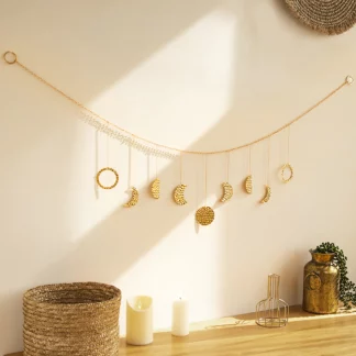 Phase of the Gold Moon Metal Wall Decor Garland Boho