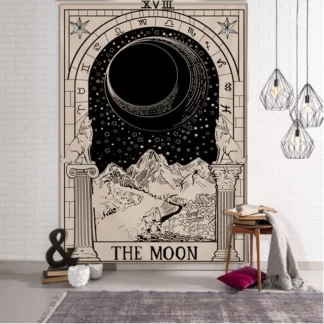 Night Moon Tapestry Hippie Wall Hanging Home Decoration