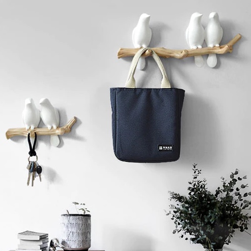 Resin Two Birds Figurine Wall Hooks Decorative Home - Image 5