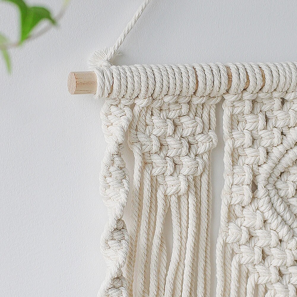 Macrame Wall Shelf Boho Home Decor Hanging Shelf - Image 2
