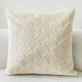 45x45cm High Quality  Scallop Design Velvet Cushion Cover