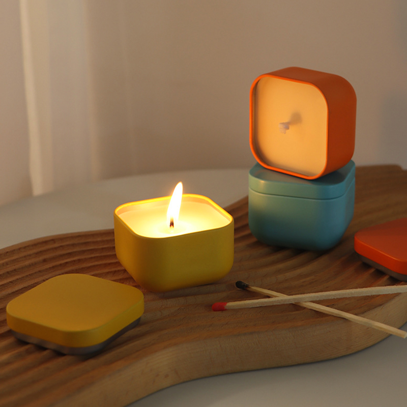 Litchi Freesia Scent Aromatic Candles Tinplate Candles Jars with Lid Home Decoration - Image 2