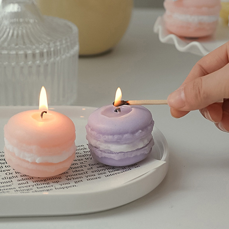 4PCS Macaron Shape Scented Candles Set Household Decorative - Image 3