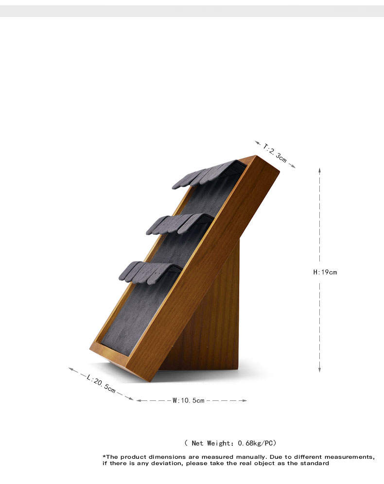 2PCS Foldable Wooden Earring Display Stands Jewelry Organizer - Image 6