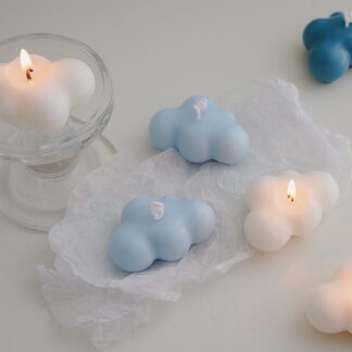 4PCS Small Romantic Cloud Shape Aromatherapy Scented Candles Set