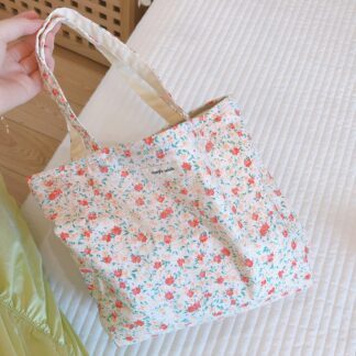 Small Korea Cotton Floral Tote Bag