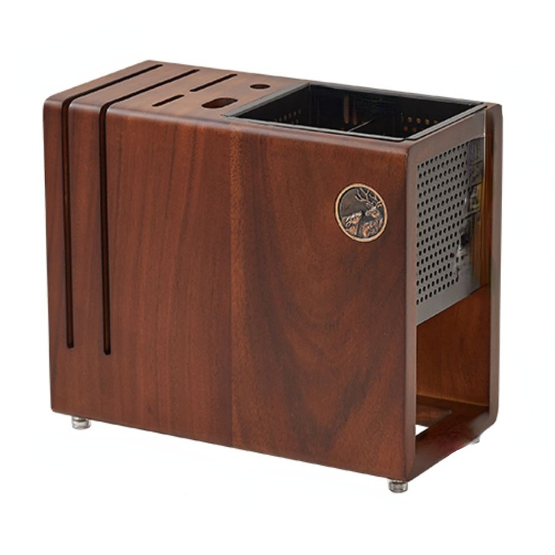 Solid Wood Knife Holder Chopstick Barrel Integrated Household Storage Rack - Image 6