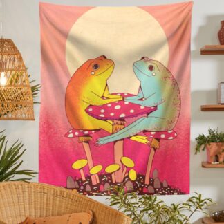 Sun Frogs Tapestry Wall Hanging