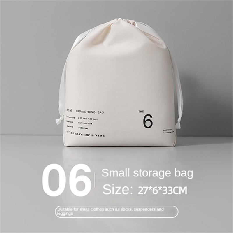 6PCS Beige Travel Clothes Packing Bags Luggage Organizer Bags Set - Image 8