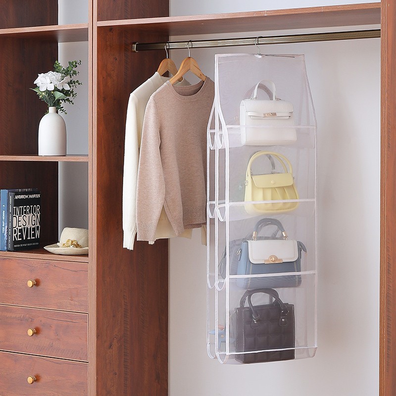 Wardrobe Transparent Storage Bag Clothes Dust Cover Bag Shelf - Image 4