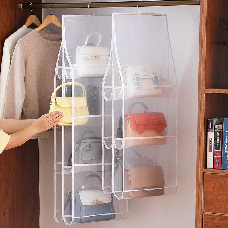 Wardrobe Transparent Storage Bag Clothes Dust Cover Bag Shelf