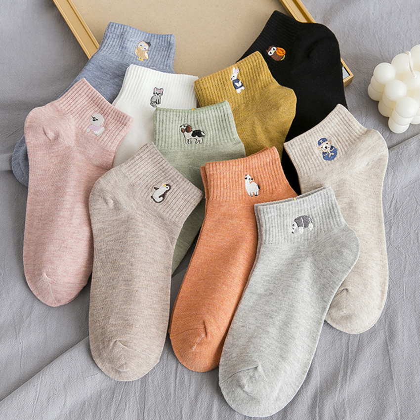 Women Cute Cartoon Animal Short Socks - Image 2