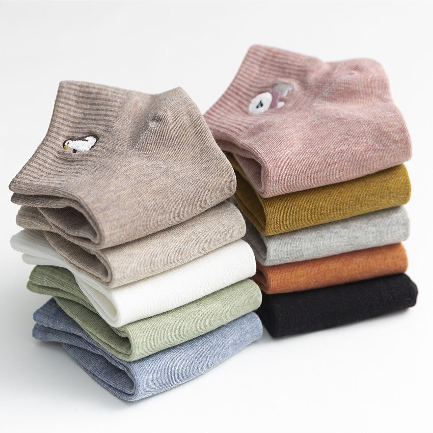 Women Cute Cartoon Animal Short Socks - Image 5