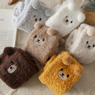 Warm Fluffy Socks Kawaii 3D Bear Cute Socks