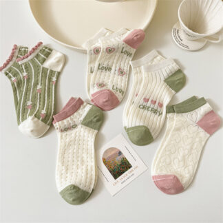 Kawaii Heart Girls Short Socks Cute Socks Fresh