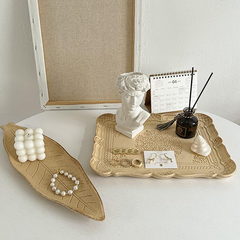 Retro Wooden Decorative Tray Storage Plate - Image 5
