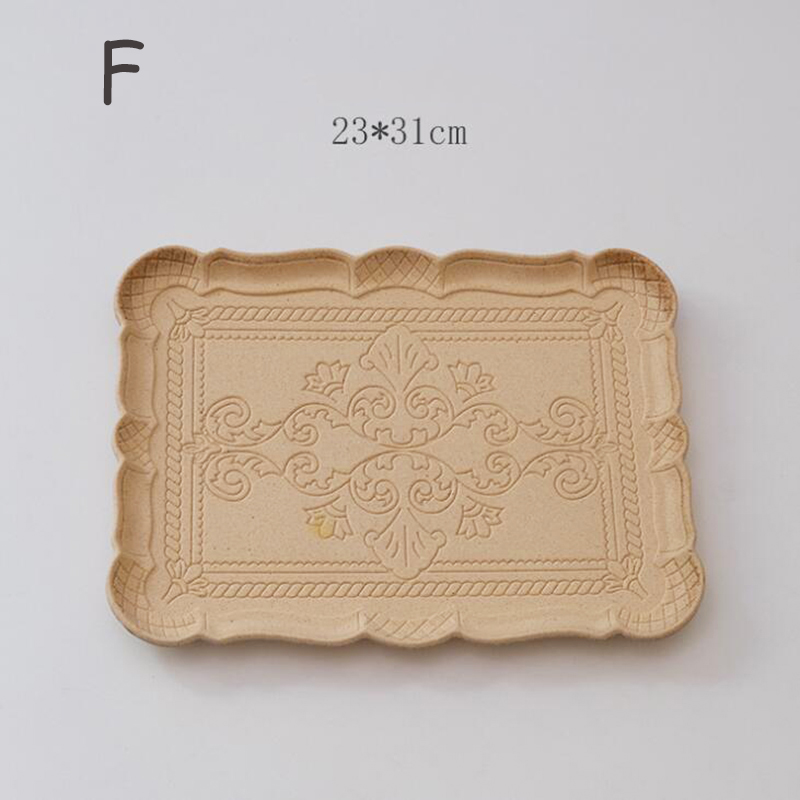 Retro Wooden Decorative Tray Storage Plate - Image 3