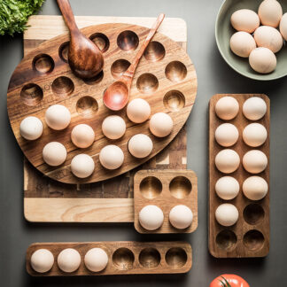 Wooden Egg Storage Box Eggs Tray Home Storage Rack