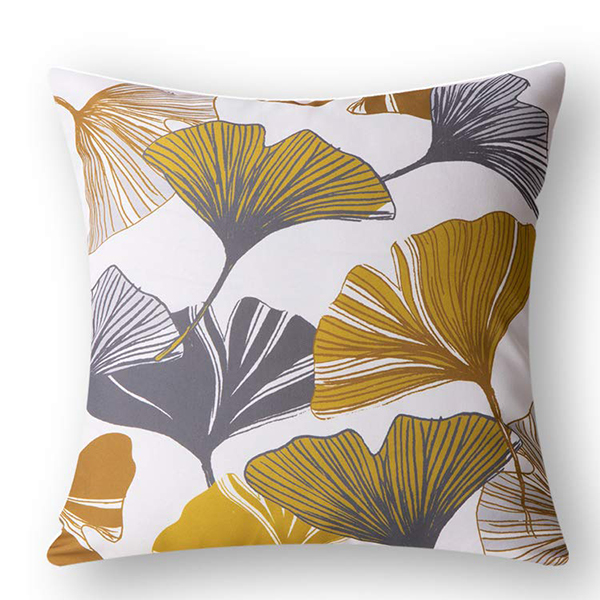 4PCS 45x45 Yellow Gray Geometric Pattern Petal Linen Pillowcases Set for Sofa Home Decoration - Image 3