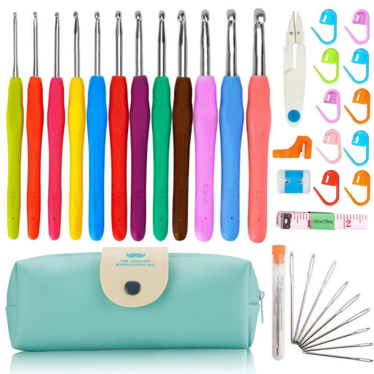 37PCS Ergonomic Needles Knitting Crochet Hook Set for Beginners - Image 2